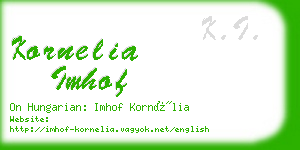 kornelia imhof business card